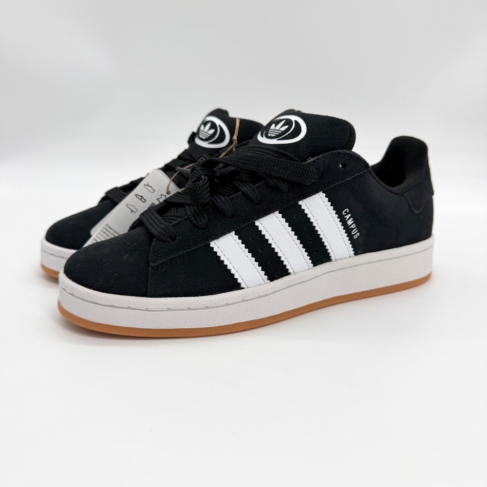 Adidas Campus 00s J Size 6.5 Suede Shoes Black White Gum Y2K Skate Women's 7.5-8